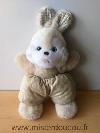 Lapin-Nounours-Peluche-blanc-marron-salopette