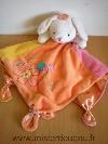 Lapin-Okiedokie-Jaune-orange-rose--fleur-papillon-dessous-satin-orange