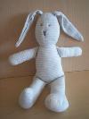 Lapin-Petit-bateau-Raye-vert-blanc-nez-brode-gris