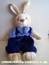 Lapin-Priscilla-larsen-Bleu-marine-Poche-range-pyjama-dans-le-dos