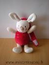 Lapin-Sucre-d-orge-Rouge-beige-attache-avec-scratch