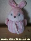 Lapin-Tartine-et-chocolat-Rose-et-blanc--tete-en-peluche-La-boite-a-musique-fonctionne-encore