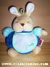 Lapin-Tex-Beige-bleu-vert-Bavoir-avec-inscription-poufy