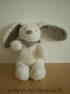 Lapin-Tex-Blanc-marron-foulard-marron-tete-d-ours