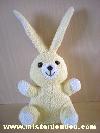 Lapin---marque-non-connue---Jaune-blanc-En-tissus-eponge-billes-marrons-pour-les-yeux