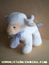 Mouton-Anna-club-plush-Blanc-foulard-raye-bleu-blanc