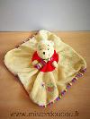 Ours-Disney-Winnie-jaune-rouge-raye-Tissus-bouloche