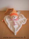 Ours-Doudou-et-compagnie-Blanc-orange-bonnet-orange-col-rose