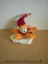 Ours-Doudou-et-compagnie-Blanc-orange-bonnet-rouge-Mini-doudou