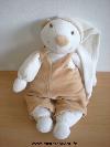 Ours-Doudou-et-compagnie-Blanc-salopette-marron