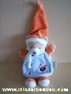 Ours-Doudou-et-compagnie-Cape-bleue-avec-flocons-de-neige-et-bonnet-orange.-Ours-firmin