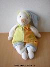 Ours-Doudou-et-compagnie-Fripon-salopette-orange-vert