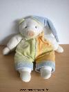 Ours-Doudou-et-compagnie-Ours-frippon-blanc-salopette-vert-orange