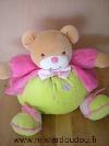 Ours-Fantasy-toys-Vert-rose-papillon--rose-brode