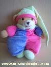 Ours-Nounours-Rose-mauve-bonnet-vert