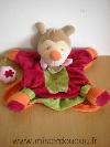 Papillon-Doudou-et-compagnie-Miloo-rouge-vert-ailes-orange