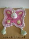 Papillon-Nattou-Rose-vert-Tissus-un-peu-use-par-plusieurs-lavages
