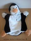 Pingouin-Doudou-et-compagnie-Noir-blanc-echarpe-bleue-Tres-bon-etat-mais-n-a-plus-le-bebe-pingouin-accroche-a-sa-main