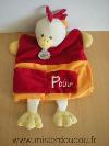 Poule-Baby-nat-Rouge-orange-jaune-blanc-brode-p-comme-poule