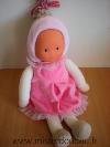 Poupee-Corolle-Rose-rose-bonnet-beige