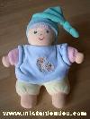 Poupee---Marque-non-connue---Pentalon-jaune-pull-bleu-bonnet-turquoise