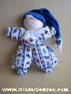 Poupee-Moulin-roty-Blanc-a-motifs-bleus-et-bonnet-bleu