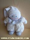 Poupee-Nounours-Ecru--col-vichy-bleu-Tissus-un-peu-bouloche