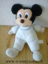 Souris-Disney-Raye-bleu-blanc-bavoir-baby-mickey-Tete-en-peluche--corps-en-tissus