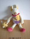 Souris-Doudou-et-compagnie-Agrippine--jaune-mauve-ecru-tenant--une-souris