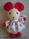 Souris-Nounours-Orange-rouge-robe-motifs-groseille-confiture