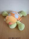 Tortue-Jollybaby-Tortue-ou-coccinelle-vert-jaune-orange-points-bleus