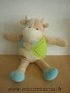 Vache-Doudou-et-compagnie-Cerise-vert-bleu-ecru-beige-avec-un-bonbon-orange-brode