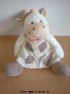 Vache-Plushies-Vache-daisy-ecru-taches-marron-foulard-beige-rose