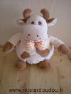 Vache-Priscilla-larsen-Marron-beige-noeud-vichy-orange